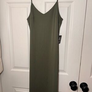 Express Olive Green Slip Dress BNWT